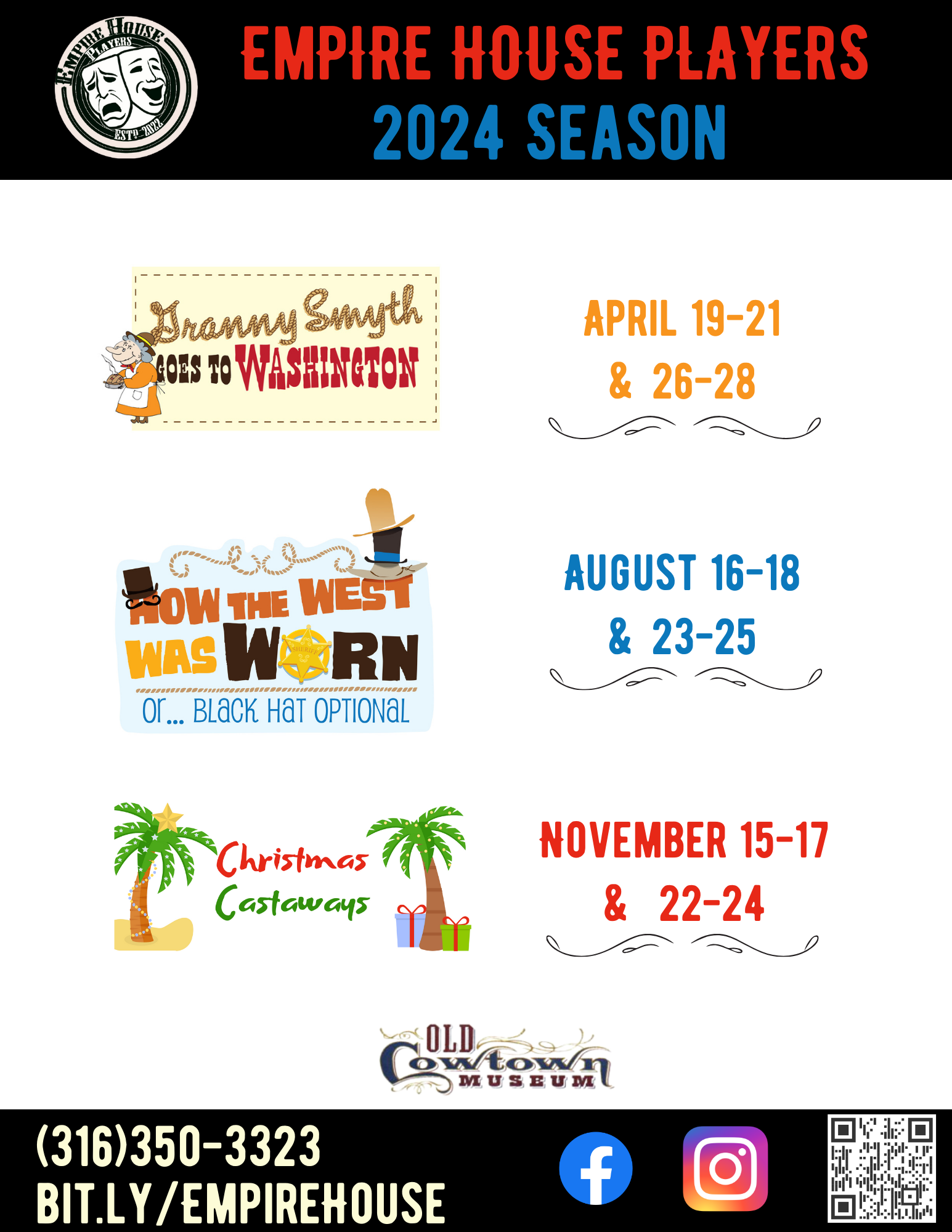Empire House Players 2024 Season Old Cowtown Museum Wichita Melodrama