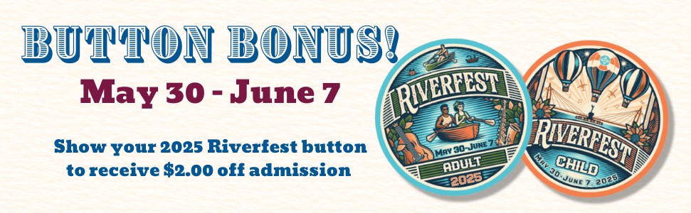 Old Cowtown Museum Riverfest Button Bonus 2025